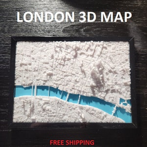 London England  Unique Wall / Desk Art | 3D Printed UK Skyline  | Architectural Model | City Map | Home Decor | Cityscape *FREE SHIPPING*