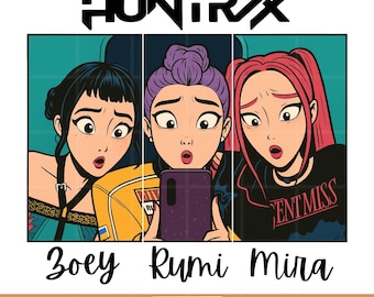 Huntrix Kpop Demon Hunter PNG Clipart (Digital Download)