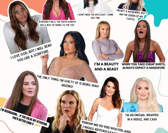 Paquete de pegatinas de Amas de Casa Reales: Descargas digitales SVG y PNG