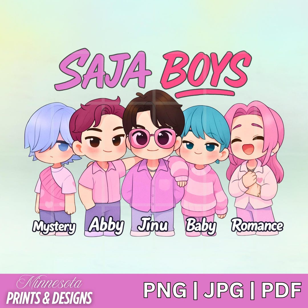 Saja Boys Kpop Chibi Art, Demon Hunter Clipart (PNG, JPG, PDF) - Etsy