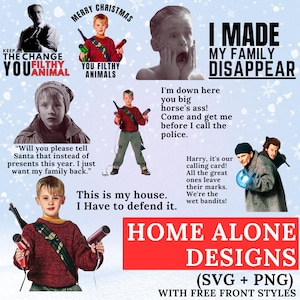 Home Alone Christmas Design: 90s Movie SVG, PNG + Fonts