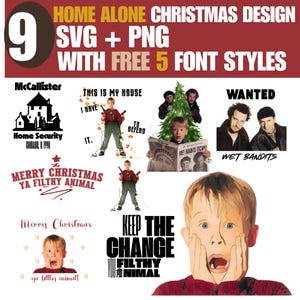 Home Alone Bundle Christmas Design SVG, 90s VHS Png, Christmas Movies VHS Tapes Png, Funny Christmas Movie, Retro Design Classic Hit