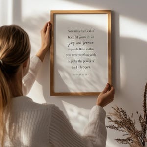 Romans 15:13 Bible Verse Print, Bible Verse Wall Art, Christian Wall Art