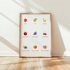 Fruit of the Spirit Print – Galatians 5:22-23 Scripture Print – Bible Verse Wall Art – Digital Download