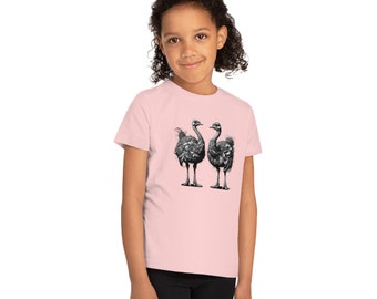 Ostriches - Kids' Organic Cotton T-Shirt (43.15.1)