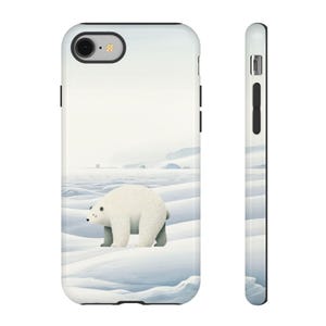 Polar Bear Phone Case, Tough Cases for Nature Lovers, Wildlife Gift, Cute Animal Protection, Adventure Accessories