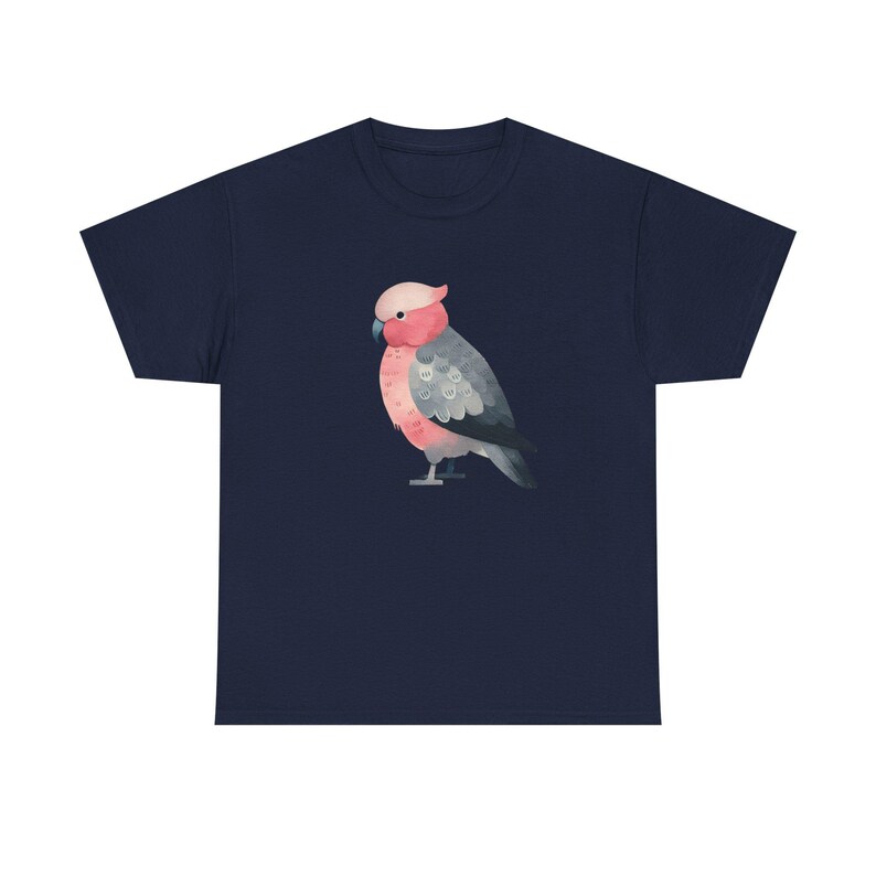 Galah Bird T-Shirt: Australian Nature Art, Unisex Heavy Cotton Tee image 4