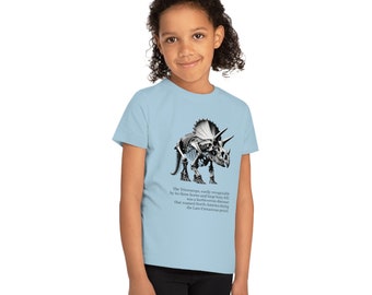 Triceratops Dinosaur - Kids' Organic Cotton T-Shirt (55.5.1)