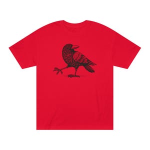 T-shirt en coton avec illustration d'oiseau - Unisexe image 3