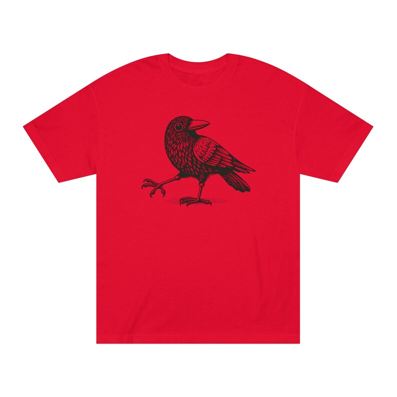 T-shirt en coton avec illustration d'oiseau - Unisexe image 3