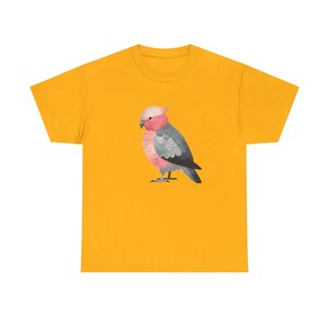 Galah Bird T-Shirt: Australian Nature Art, Unisex Heavy Cotton Tee image 2