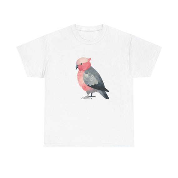 Galah Bird T-Shirt: Australian Nature Art, Unisex Heavy Cotton Tee