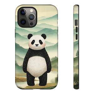 Cute Panda Bear Phone Case, Tough Cases for Nature Lovers, Wildlife Gift, Cute Animal Protection, Adventure Accessories