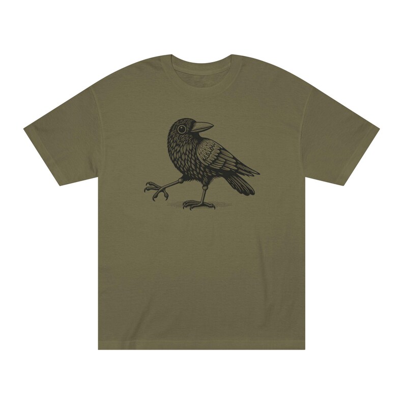 T-shirt en coton avec illustration d'oiseau - Unisexe image 2