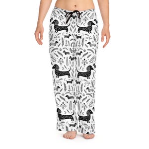 Women's Dachshund Pajama Pants: Polyester Lounge Wear
