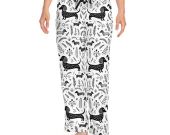 Damen Dackel Pyjama Hose: Polyester Lounge Wear