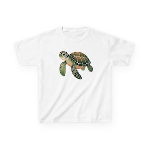 Green Sea Turtle Kids Tee: Fun Beach Outfit
