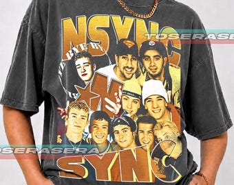 NSYNC Boy Band Retro 90s Pop Concert T-Shirt FD