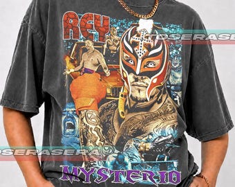 Rey Mysterio WWE Unisex Tee, Wrestling Fan Shirt, Lucha Libre T-Shirt, WWE Wrestling Gift, Rey Mysterio Apparel FD