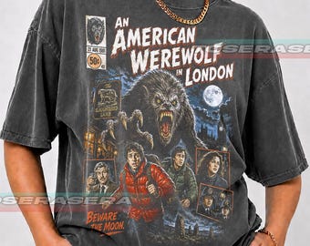 An American Werewolf in London Horror Movie Tee | Retro Cult Graphic Shirt YS