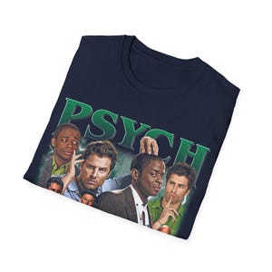 Psych TV Show Shawn & Gus Retro Collage T-Shirt – 2000s Comedy Pop Culture Tee FD image 13