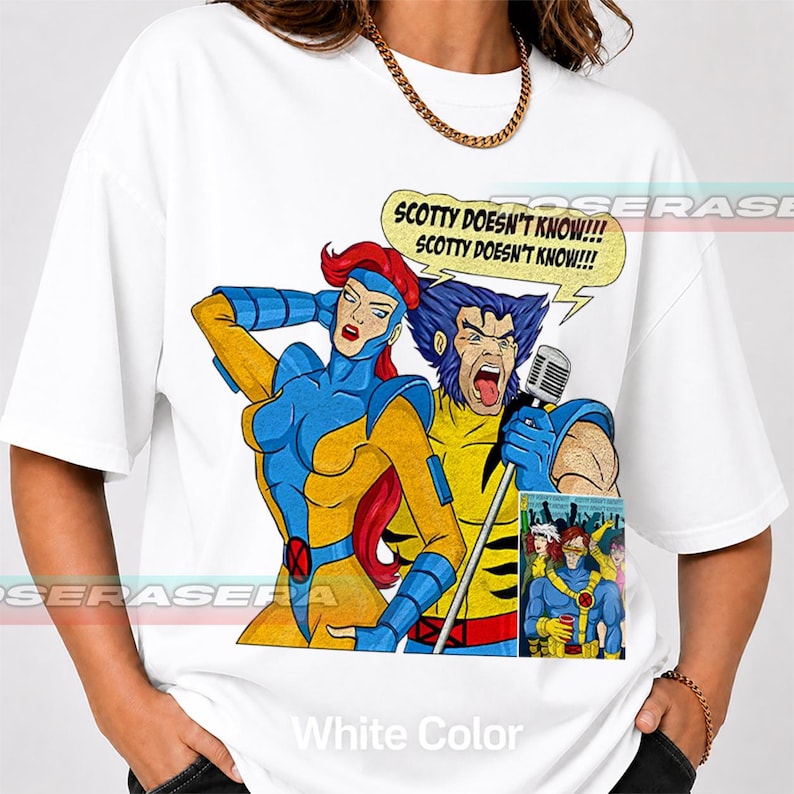 X-Men Scotty doesn't know Funny Meme T-Shirt BK image 8