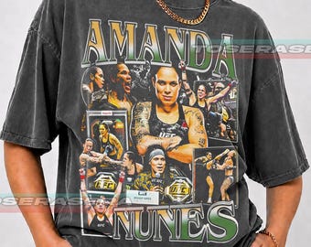 Amanda Nunes UFC Champion Tee – MMA Fighter Graphic (Graphite Color) FD