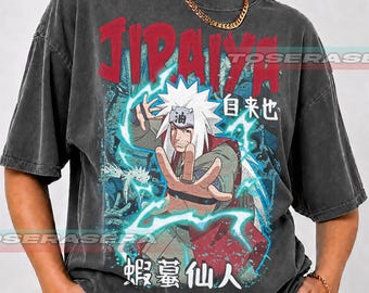 Sannin Jiraya Anime T-Shirt, 100% Cotton Graphic Tee, Otaku Gift RZ