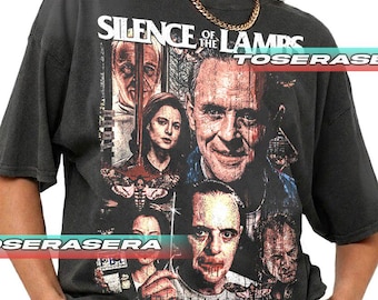 Camiseta de El silencio de los corderos, película de suspense psicológico, camiseta unisex de estilo suave, regalo para amantes del cine, camiseta de película de terror, película vintage