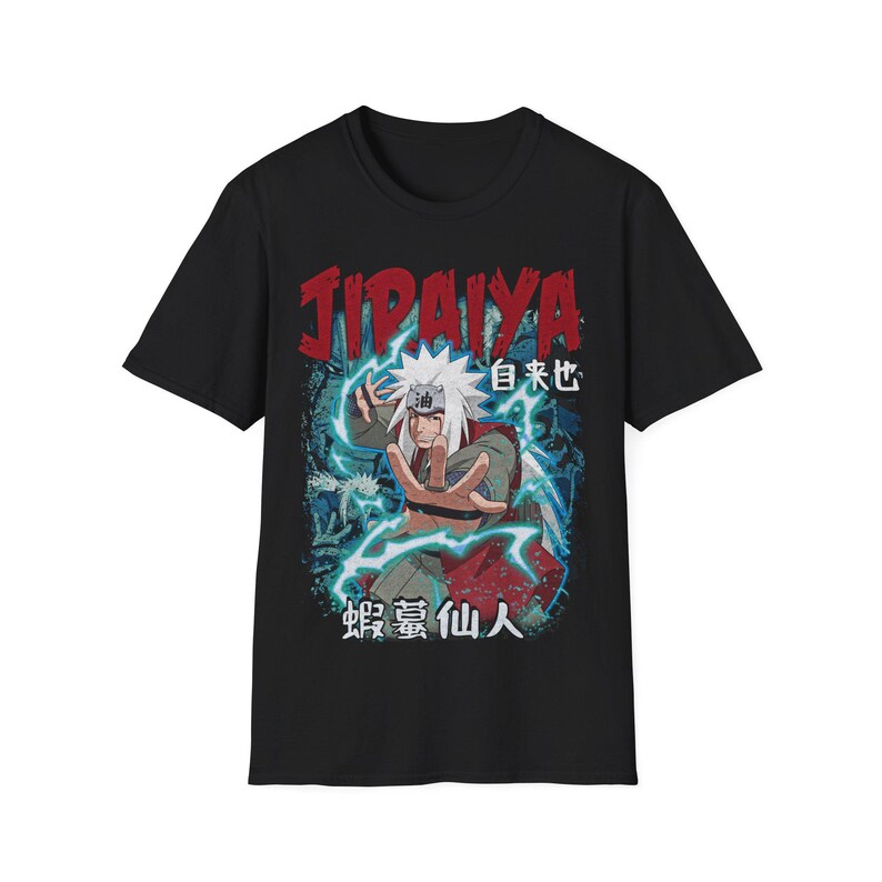 Sannin Jiraya Fan Merch T-Shirt, Anime inspiriert Unisex Softstyle T-Shirt, Grafik-T-Shirt, japanisches Anime-Shirt, Otaku Geschenk, Kleidung RZ Bild 4