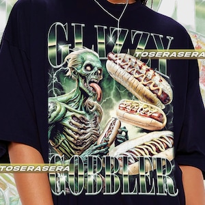 Glizzy Gobbler Unisex Softstyle T-Shirt - Funny Hot Dog Eating Graphic Tee, Foodie Gift Idea, Novelty Shirt, Men&#39;s Women&#39;s Tee, Summer