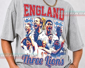 England Three Lions Football Players T-Shirt | Soccer Fan Tee BK