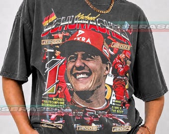 Michael Schumacher F1 Racing Tee – Vintage Ferrari Motorsport Graphic (Unisex Fit) FD