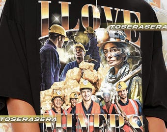 Coal Miner Appreciation Unisex Softstyle T-Shirt, I Love Miners Tee, Mining Enthusiast Gift Shirt, Miner Supporter Top FD