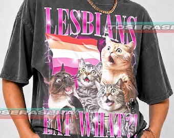 Lesbians Eat What Unisex Softstyle T-Shirt - LGBT Pride Apparel, Funny LGBTQ Tee, Rainbow Graphic Shirt, Gay Pride Clothing, Queer Rights FD