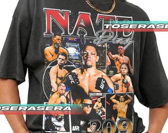 Nate Diaz UFC Fighter Graphic Tee – Stockton Slap MMA Shirt – 209 Legend Fan Apparel – Unisex Combat Sports Gift FD