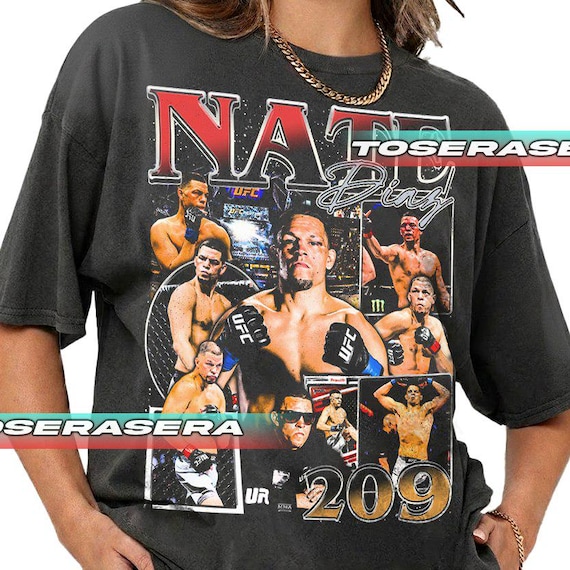 Nate Diaz UFC Fighter Graphic Tee – Stockton Slap MMA Shirt – 209 Legend Fan Apparel – Unisex Combat Sports Gift FD