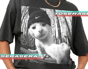 Wacky Cat T-Shirt | Funny Cat Illustration, Quirky Cat Art FD
