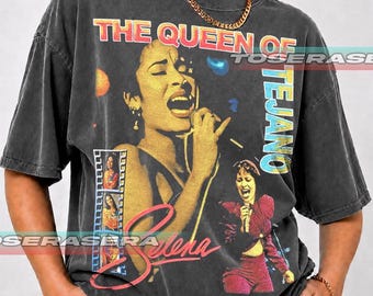 Selena The Queen Of Tejano T-Shirt, Music Fan Gift, Retro Pop Culture Tee, Mexican American Singer Shirt, Vintage Style Apparel FD