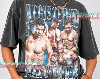Flex Offender Gym Humor Graphic T-Shirt – Muscle Fitness Meme Tee FD