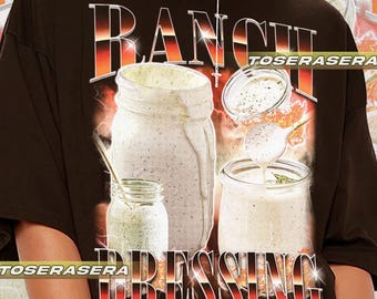 Ranch Dressing Softstyle T-Shirt, Foodie Graphic Tee, Funny Food Shirt, Unisex Farm Dressing Top, Food Lover Gift FD