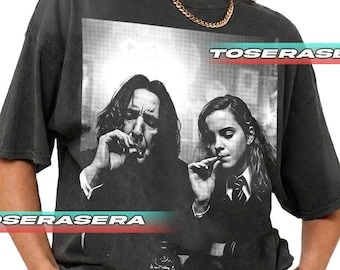 Snape and Hermione T-Shirt | Wizardry Portraits, Magic Book Illustration Funny Meme FD