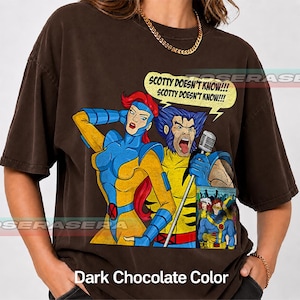 X-Men Scotty doesn't know Funny Meme T-Shirt BK image 12