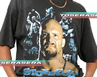 Stone Cold WWE Unisex Softstyle T-Shirt, Wrestling Fan Tee, Vintage Wrestler Shirt, WWE Gift for Him, Stone Cold Steve Austin Shirt FD