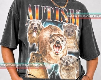 Hyrax Autism T-Shirt, Autism Awareness Shirt, Unisex Tee, Autism Support, Autism Acceptance Gift FD