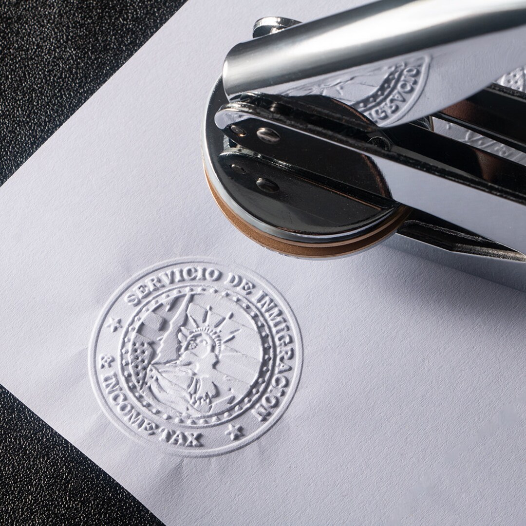 Embosing Custom Custom Text Embossing Stamp,monogram Embosser Stamp,choose From 49 ...