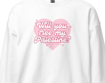 Felpa Palestina, girocollo Palestina, felpa Palestina libera, maglione Palestina, felpa con cappuccio Palestina, Stand With Palestine