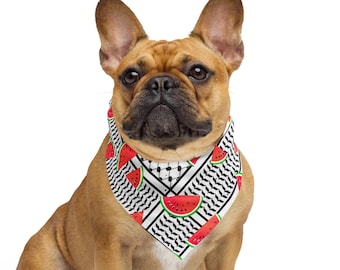 Keffiyeh Bandana, Pet Keffiyeh, Palestine Pet Accessory, Dog Cat Keffieh, Keffieh Bandana