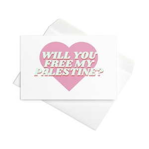 Palästina Valentinstag Karte - Kaufen Sie, um palästinensische Geschäfte zu unterstützen & Liebe zu verbreiten - Einzigartiges Palästina Geschenk für Sie oder Ihn