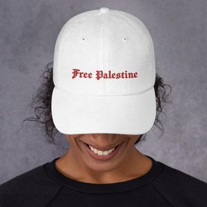 Free Palestine Cap - Adjustable Cotton Hat for Activism & Solidarity | Stylish Protest Wear | Support Palestine